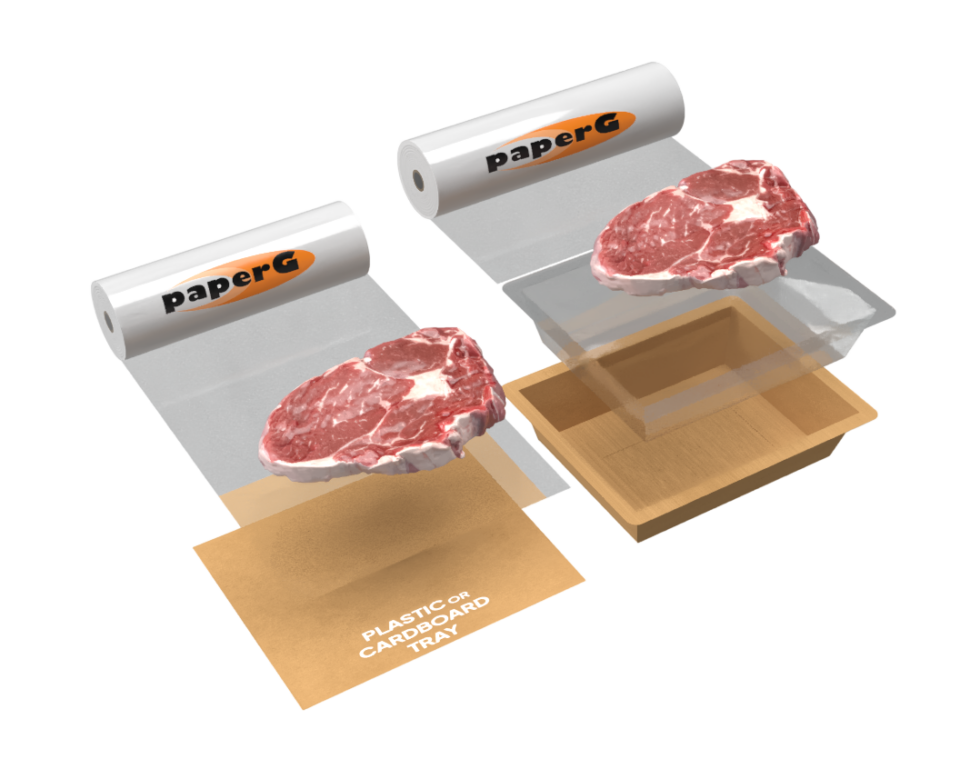 Film liner per termolaminazione su supporti in cartoncino o cellulosa - vaschette o superfici piane.