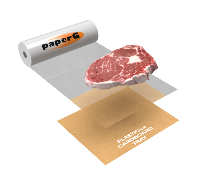 Film liner for thermal lamination on flat cardboard or cellulose substrates.